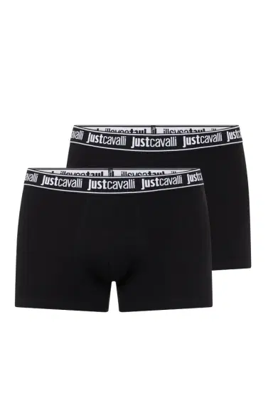 Roberto Cavalli Black Boxer With Logo Waistband | Thumbnail 1 Roberto Cavalli Black Boxer With Logo Waistband | Thumbnail 1