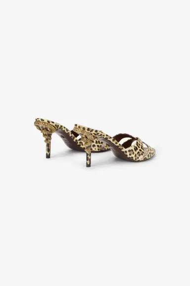 Roberto Cavalli Leather Sandals with Leopard Print | Thumbnail 3 Roberto Cavalli Leather Sandals with Leopard Print | Thumbnail 3