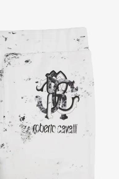 Roberto Cavalli Splatter Print Trousers with Monogram RC | Thumbnail 5 Roberto Cavalli Splatter Print Trousers with Monogram RC | Thumbnail 5