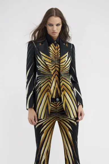 Roberto Cavalli Ray Of Gold Print Silk Jacket | Thumbnail 2 Roberto Cavalli Ray Of Gold Print Silk Jacket | Thumbnail 2
