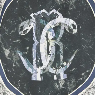 Roberto Cavalli T-Shirt With Mirror Snake Monogram And Marble Print | Thumbnail 4 Roberto Cavalli T-Shirt With Mirror Snake Monogram And Marble Print | Thumbnail 4