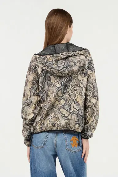 Roberto Cavalli Hooded Jacket With Python Print | Thumbnail 3 Roberto Cavalli Hooded Jacket With Python Print | Thumbnail 3