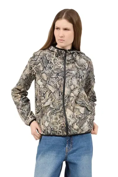 Roberto Cavalli Hooded Jacket With Python Print | Thumbnail 1 Roberto Cavalli Hooded Jacket With Python Print | Thumbnail 1