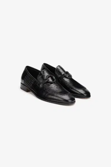 Roberto Cavalli Black Leather Loafer | Thumbnail 2 Roberto Cavalli Black Leather Loafer | Thumbnail 2