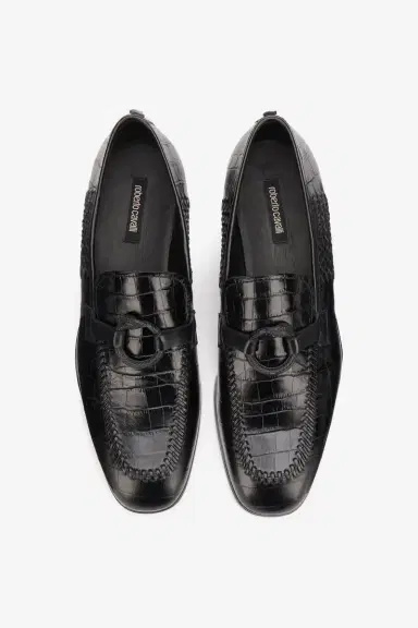 Roberto Cavalli Black Leather Loafer | Thumbnail 4 Roberto Cavalli Black Leather Loafer | Thumbnail 4