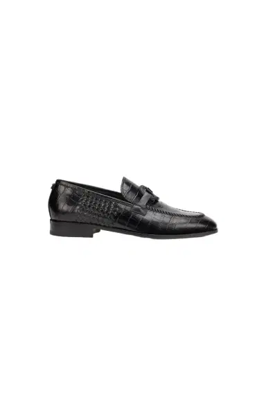Roberto Cavalli Black Leather Loafer | Thumbnail 1 Roberto Cavalli Black Leather Loafer | Thumbnail 1