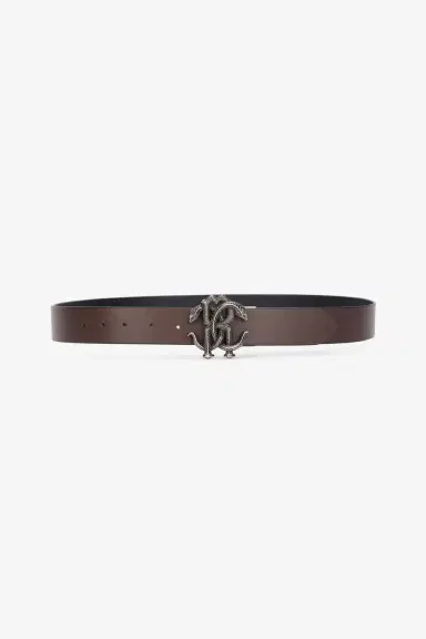 Roberto Cavalli Belt With Monogram Mirror Snake | Thumbnail 2 Roberto Cavalli Belt With Monogram Mirror Snake | Thumbnail 2