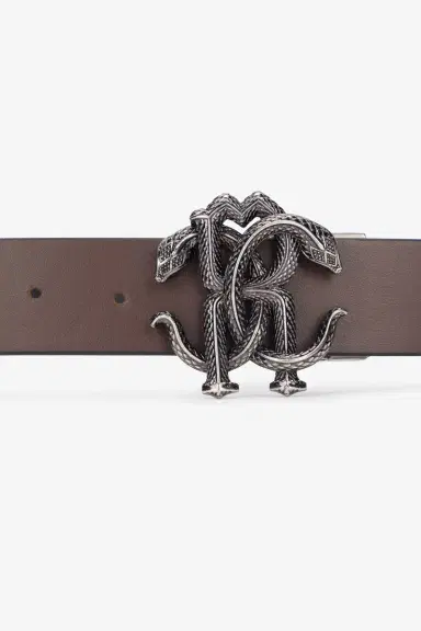 Roberto Cavalli Belt With Monogram Mirror Snake | Thumbnail 5 Roberto Cavalli Belt With Monogram Mirror Snake | Thumbnail 5