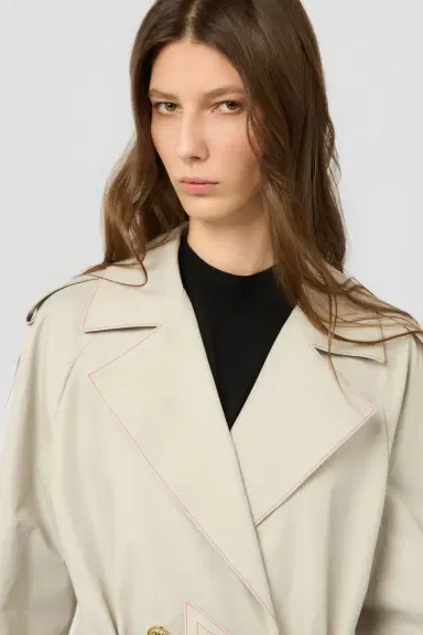 Roberto Cavalli Beige Trench Coat | Thumbnail 4 Roberto Cavalli Beige Trench Coat | Thumbnail 4