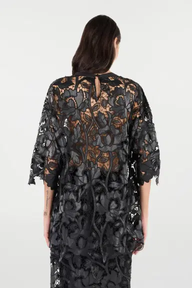 Roberto Cavalli Lace Top With Floral Macramé | Thumbnail 3 Roberto Cavalli Lace Top With Floral Macramé | Thumbnail 3