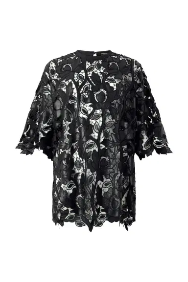 Roberto Cavalli Lace Top With Floral Macramé | Thumbnail 1 Roberto Cavalli Lace Top With Floral Macramé | Thumbnail 1