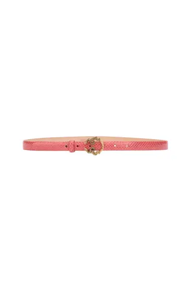 Roberto Cavalli Pink Leather Belt With Snake Buckle | Thumbnail 1 Roberto Cavalli Pink Leather Belt With Snake Buckle | Thumbnail 1