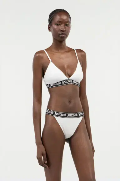Roberto Cavalli White Triangle Bra Logo Band | Thumbnail 2 Roberto Cavalli White Triangle Bra Logo Band | Thumbnail 2