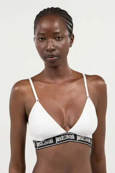 Roberto Cavalli White Triangle Bra Logo Band | Thumbnail 4 Roberto Cavalli White Triangle Bra Logo Band | Thumbnail 4