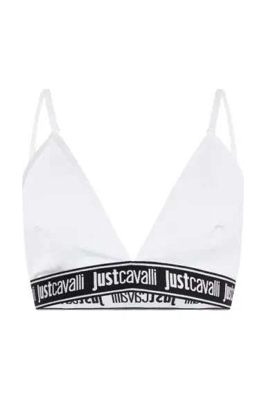 Roberto Cavalli White Triangle Bra Logo Band | Thumbnail 1 Roberto Cavalli White Triangle Bra Logo Band | Thumbnail 1