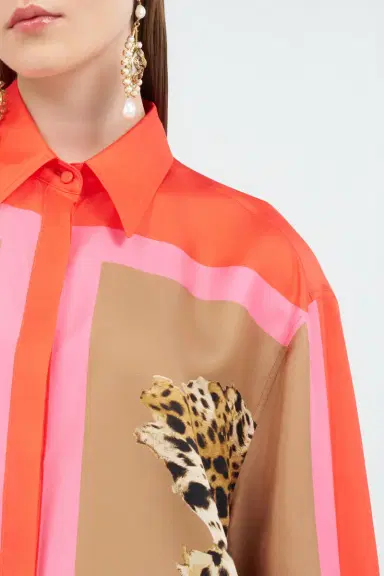 Roberto Cavalli Cavalli Pop Print Silk Dress | Thumbnail 5 Roberto Cavalli Cavalli Pop Print Silk Dress | Thumbnail 5
