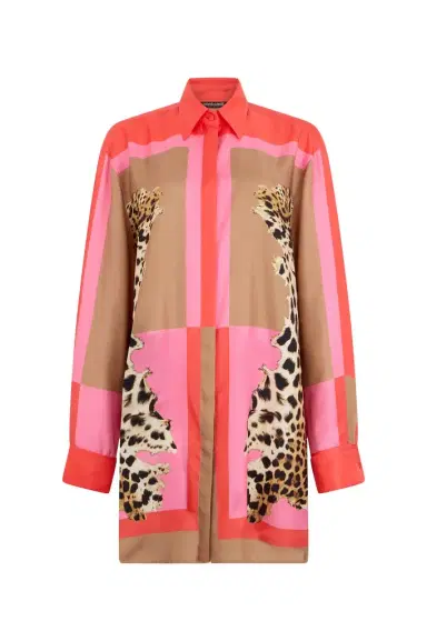 Roberto Cavalli Cavalli Pop Print Silk Dress | Thumbnail 1 Roberto Cavalli Cavalli Pop Print Silk Dress | Thumbnail 1