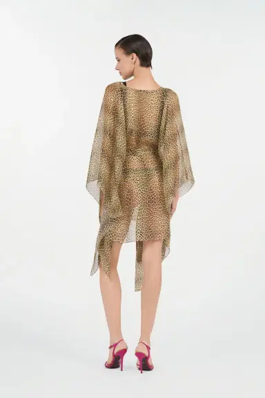 Roberto Cavalli Baby Jaguar Print Silk Kaftan | Thumbnail 3 Roberto Cavalli Baby Jaguar Print Silk Kaftan | Thumbnail 3
