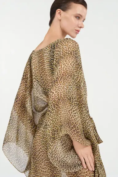 Roberto Cavalli Baby Jaguar Print Silk Kaftan | Thumbnail 6 Roberto Cavalli Baby Jaguar Print Silk Kaftan | Thumbnail 6