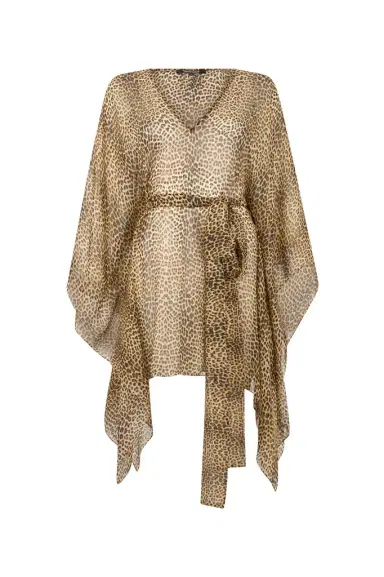 Roberto Cavalli Baby Jaguar Print Silk Kaftan | Thumbnail 1 Roberto Cavalli Baby Jaguar Print Silk Kaftan | Thumbnail 1