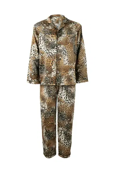 Roberto Cavalli Men’s Silk Pajamas with Jaguar Skin Print | Thumbnail 1 Roberto Cavalli Men’s Silk Pajamas with Jaguar Skin Print | Thumbnail 1