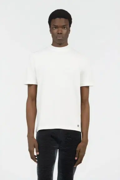 Roberto Cavalli White T-Shirt With Logo Plaque | Thumbnail 2 Roberto Cavalli White T-Shirt With Logo Plaque | Thumbnail 2