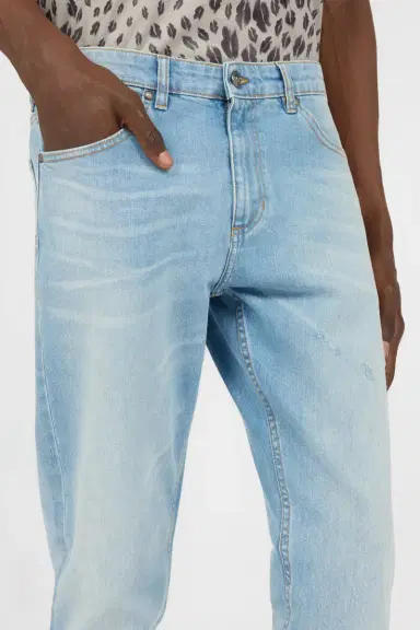 Roberto Cavalli Light Blue Regular Fit Denim Jeans | Thumbnail 4 Roberto Cavalli Light Blue Regular Fit Denim Jeans | Thumbnail 4