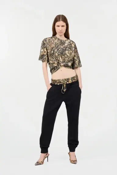 Roberto Cavalli Sports Pants With Python Print Waistband | Thumbnail 6 Roberto Cavalli Sports Pants With Python Print Waistband | Thumbnail 6