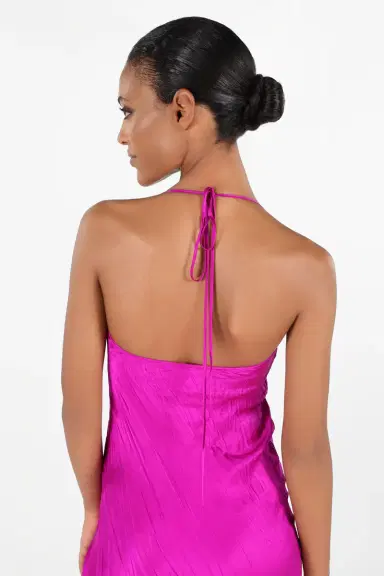 Roberto Cavalli Crinkled Silk Long Dress | Thumbnail 6 Roberto Cavalli Crinkled Silk Long Dress | Thumbnail 6