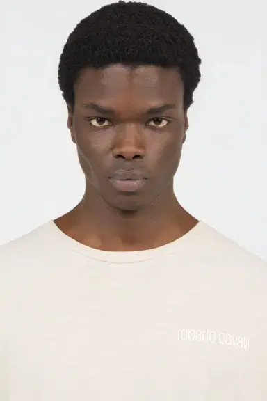 Roberto Cavalli Beige T-Shirt with Back Snake Print | Thumbnail 4 Roberto Cavalli Beige T-Shirt with Back Snake Print | Thumbnail 4