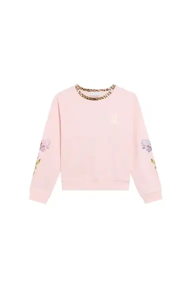 Roberto Cavalli Pink Cotton Sweatshirt | Thumbnail 1 Roberto Cavalli Pink Cotton Sweatshirt | Thumbnail 1