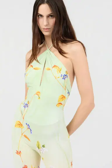 Roberto Cavalli Miami Flowers Print Jumpsuit | Thumbnail 4 Roberto Cavalli Miami Flowers Print Jumpsuit | Thumbnail 4