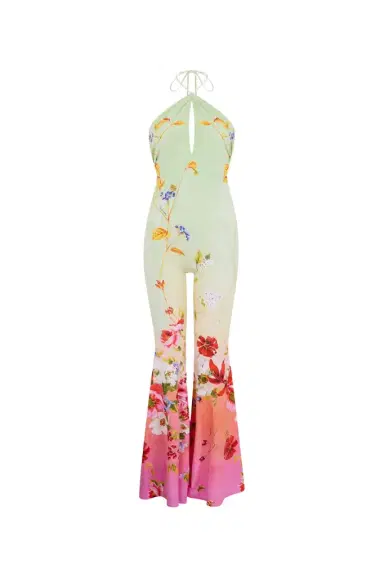 Roberto Cavalli Miami Flowers Print Jumpsuit | Thumbnail 1 Roberto Cavalli Miami Flowers Print Jumpsuit | Thumbnail 1