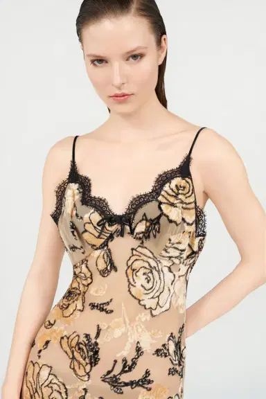 Roberto Cavalli Floral Devoré Silk Dress Mini | Thumbnail 5 Roberto Cavalli Floral Devoré Silk Dress Mini | Thumbnail 5