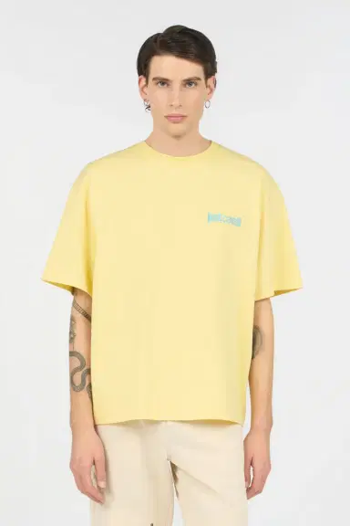 Roberto Cavalli Yellow T-Shirt With Logo | Thumbnail 2 Roberto Cavalli Yellow T-Shirt With Logo | Thumbnail 2