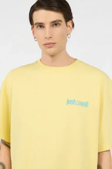 Roberto Cavalli Yellow T-Shirt With Logo | Thumbnail 4 Roberto Cavalli Yellow T-Shirt With Logo | Thumbnail 4