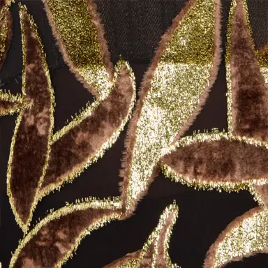 Roberto Cavalli Chocolate Sheer Mini Dress with Foliage Motif | Thumbnail 4 Roberto Cavalli Chocolate Sheer Mini Dress with Foliage Motif | Thumbnail 4
