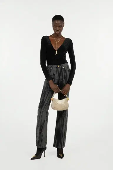 Roberto Cavalli Black Bodysuit With Jaguar Skin Pattern | Thumbnail 7 Roberto Cavalli Black Bodysuit With Jaguar Skin Pattern | Thumbnail 7