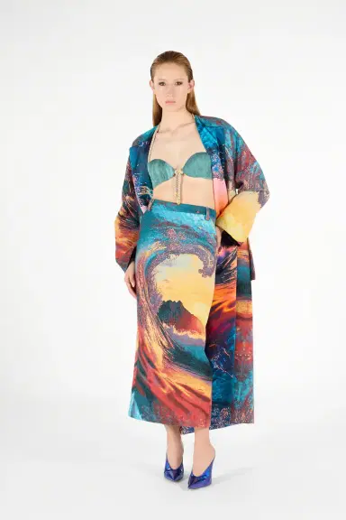 Roberto Cavalli Itaca Print Skirt | Thumbnail 7 Roberto Cavalli Itaca Print Skirt | Thumbnail 7