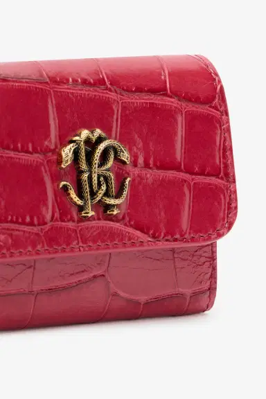 Roberto Cavalli Crocodile-Effect Square Card Holder | Thumbnail 3 Roberto Cavalli Crocodile-Effect Square Card Holder | Thumbnail 3