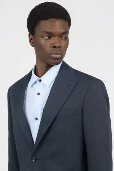 Roberto Cavalli Blue Cotton and Linen Suit | Thumbnail 4 Roberto Cavalli Blue Cotton and Linen Suit | Thumbnail 4