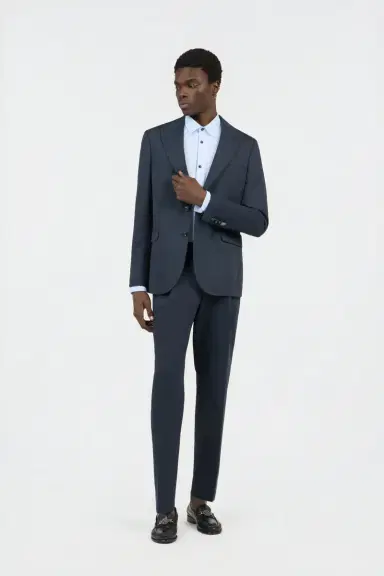 Roberto Cavalli Blue Cotton and Linen Suit | Thumbnail 6 Roberto Cavalli Blue Cotton and Linen Suit | Thumbnail 6