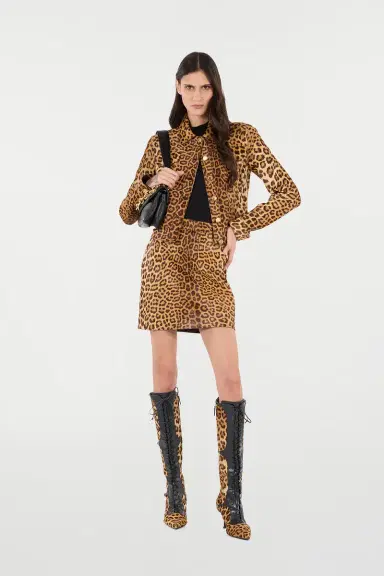 Roberto Cavalli Leather Jacket With Leopard Skin Print | Thumbnail 7 Roberto Cavalli Leather Jacket With Leopard Skin Print | Thumbnail 7