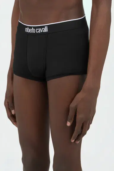 Roberto Cavalli Black Cotton Boxer Shorts Bi-Pack | Thumbnail 4 Roberto Cavalli Black Cotton Boxer Shorts Bi-Pack | Thumbnail 4