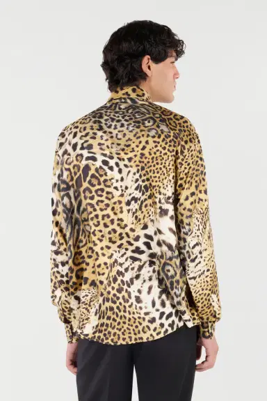 Roberto Cavalli Silk Shirt With Animal Prints | Thumbnail 3 Roberto Cavalli Silk Shirt With Animal Prints | Thumbnail 3
