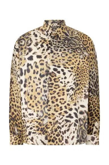 Roberto Cavalli Silk Shirt With Animal Prints | Thumbnail 1 Roberto Cavalli Silk Shirt With Animal Prints | Thumbnail 1