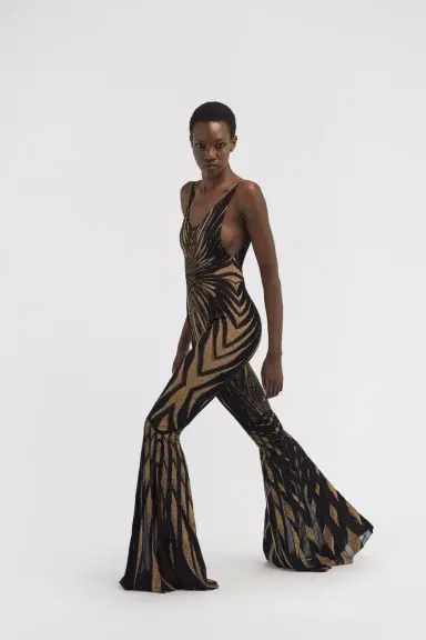 Roberto Cavalli Knit jumpsuit with Ray of Gold print | Thumbnail 4 Roberto Cavalli Knit jumpsuit with Ray of Gold print | Thumbnail 4