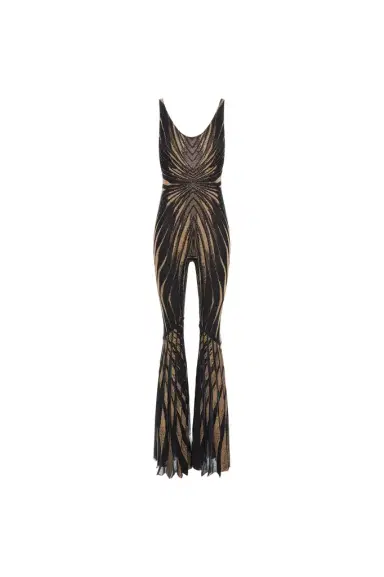 Roberto Cavalli Knit jumpsuit with Ray of Gold print | Thumbnail 1 Roberto Cavalli Knit jumpsuit with Ray of Gold print | Thumbnail 1
