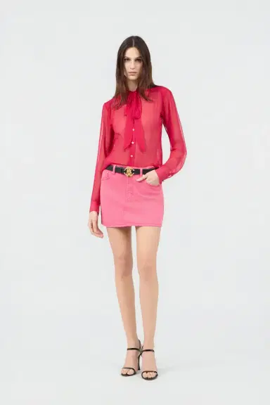 Roberto Cavalli Pink Denim Mini Skirt | Thumbnail 6 Roberto Cavalli Pink Denim Mini Skirt | Thumbnail 6