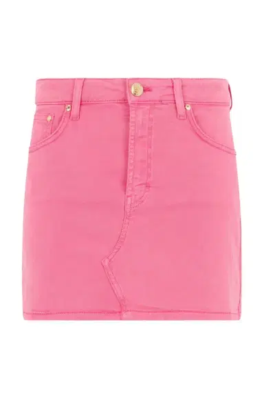 Roberto Cavalli Pink Denim Mini Skirt | Thumbnail 1 Roberto Cavalli Pink Denim Mini Skirt | Thumbnail 1